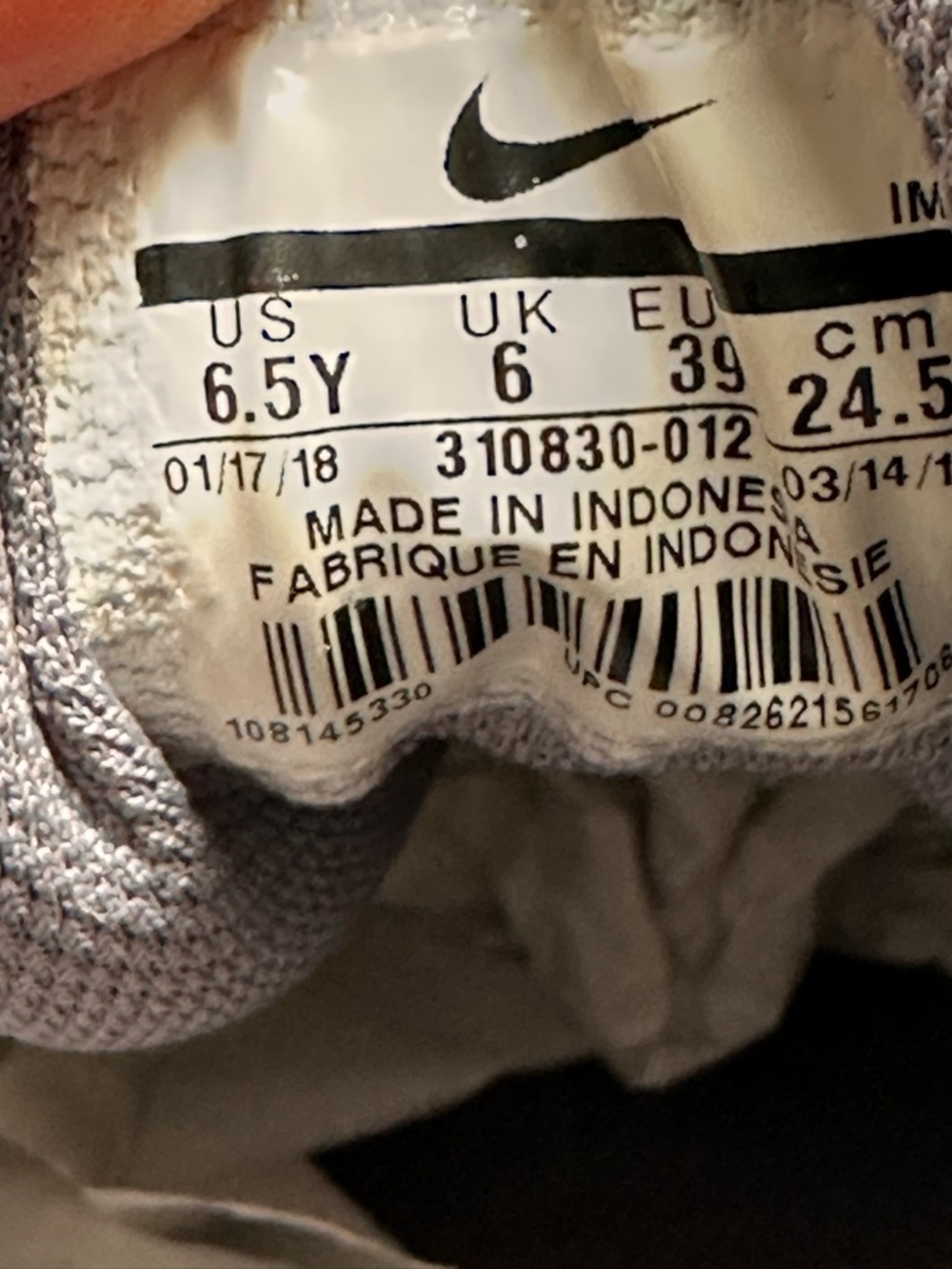 Nike Air Max 95 LE GS Gunsmoke  310830-012 Shoes Sneakers Size 6.5 Y 6.5 Men - Picture 8 of 10